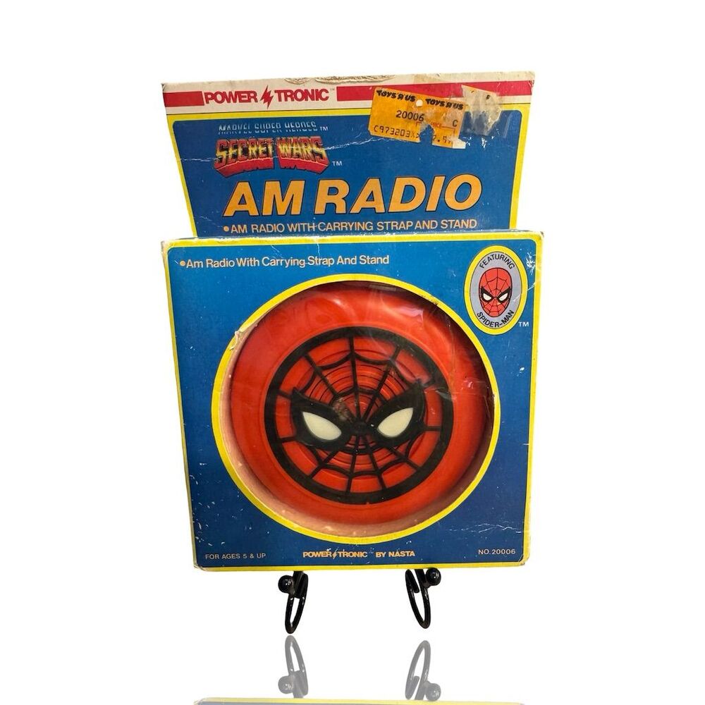 Vintage 1984 Marvel Secret Wars Spider-Man AM Radio Collectible: NIB